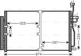 Ava Quality Cooling OL5425D - Конденсатор кондиционера autosila-amz.com