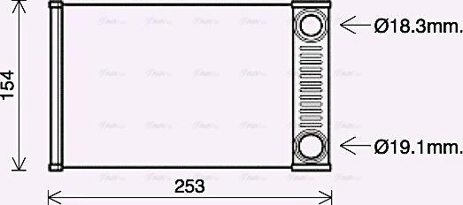 Ava Quality Cooling OL6656 - Теплообменник, отопление салона autosila-amz.com