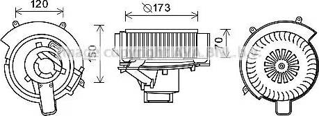 Ava Quality Cooling OL8637 - Электродвигатель, вентиляция салона autosila-amz.com