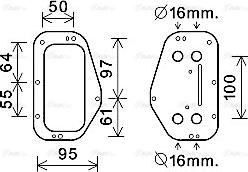 Ava Quality Cooling OL3684 - Масляный радиатор, двигательное масло autosila-amz.com