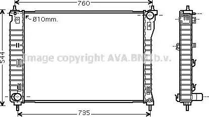 Ava Quality Cooling OL 2435 - Радиатор, охлаждение двигателя autosila-amz.com