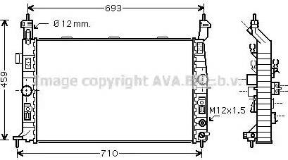 Ava Quality Cooling OL 2431 - Радиатор, охлаждение двигателя autosila-amz.com