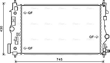 Ava Quality Cooling OL 2547 - Радиатор, охлаждение двигателя autosila-amz.com