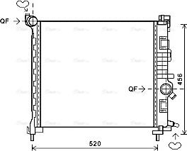 Ava Quality Cooling OL 2561 - Радиатор, охлаждение двигателя autosila-amz.com