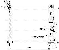 Ava Quality Cooling OL 2562 - Радиатор, охлаждение двигателя autosila-amz.com