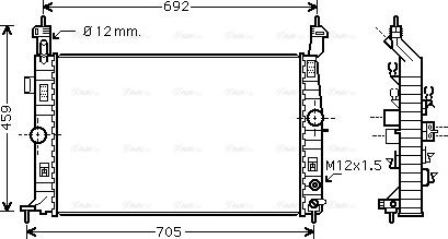 Ava Quality Cooling OL2582 - Радиатор, охлаждение двигателя autosila-amz.com