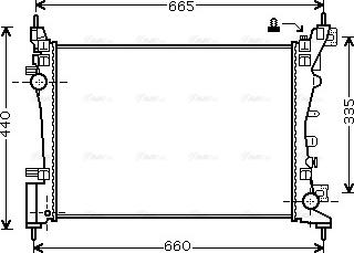 Ava Quality Cooling OL2574 - Радиатор, охлаждение двигателя autosila-amz.com