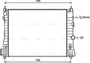 Ava Quality Cooling OL2665 - Радиатор, охлаждение двигателя autosila-amz.com