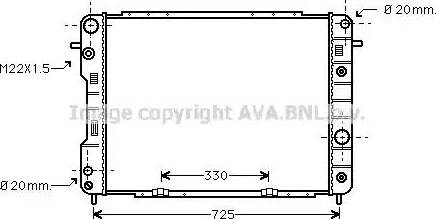 Ava Quality Cooling OL 2198 - Радиатор, охлаждение двигателя autosila-amz.com