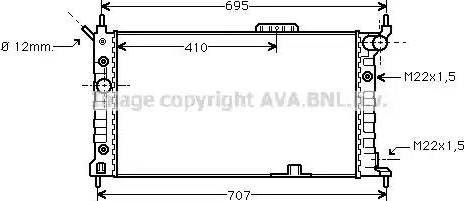 Ava Quality Cooling OL 2169 - Радиатор, охлаждение двигателя autosila-amz.com