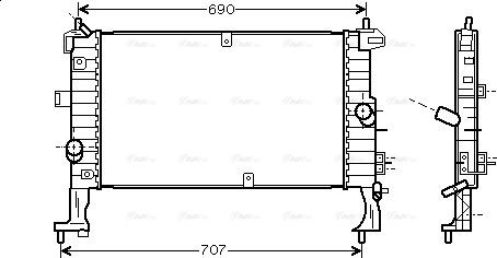 Ava Quality Cooling OL 2346 - Радиатор, охлаждение двигателя autosila-amz.com