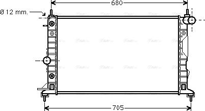 Ava Quality Cooling OL 2324 - Радиатор, охлаждение двигателя autosila-amz.com