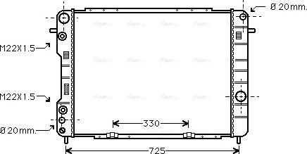 Ava Quality Cooling OL 2249 - Радиатор, охлаждение двигателя autosila-amz.com