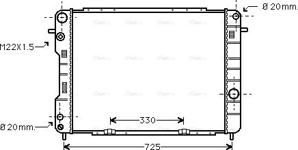 Ava Quality Cooling OL 2246 - Радиатор, охлаждение двигателя autosila-amz.com