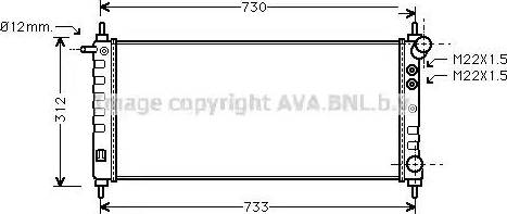 Ava Quality Cooling OL 2263 - Радиатор, охлаждение двигателя autosila-amz.com