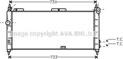 Ava Quality Cooling OL 2203 - Радиатор, охлаждение двигателя autosila-amz.com