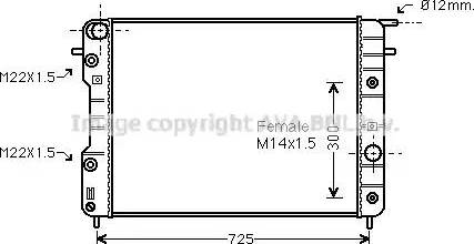 Ava Quality Cooling OL 2202 - Радиатор, охлаждение двигателя autosila-amz.com