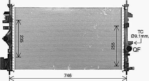 Ava Quality Cooling OL2731 - Радиатор, охлаждение двигателя autosila-amz.com