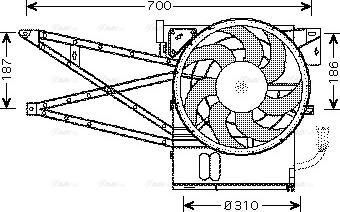 Ava Quality Cooling OL 7515 - Вентилятор, охлаждение двигателя autosila-amz.com