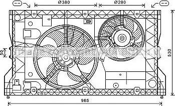 Ava Quality Cooling OL7588 - Вентилятор, охлаждение двигателя autosila-amz.com