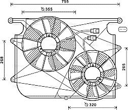 Ava Quality Cooling OL7571 - Вентилятор, охлаждение двигателя autosila-amz.com