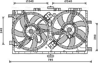 Ava Quality Cooling OL7641 - Вентилятор, охлаждение двигателя autosila-amz.com