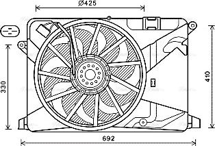 Ava Quality Cooling OL7669 - Вентилятор, охлаждение двигателя autosila-amz.com