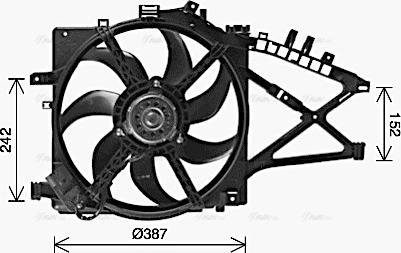 Ava Quality Cooling OL7741 - Вентилятор, охлаждение двигателя autosila-amz.com