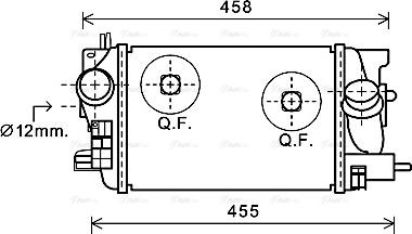 Ava Quality Cooling OLA4575 - Интеркулер, теплообменник турбины autosila-amz.com