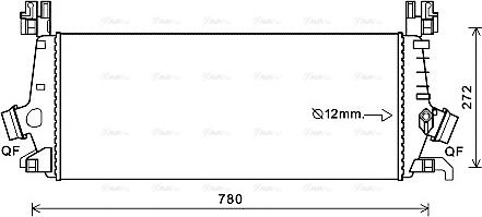 Ava Quality Cooling OLA4648 - Интеркулер, теплообменник турбины autosila-amz.com