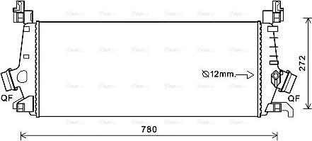 Ava Quality Cooling OLA4647 - Интеркулер, теплообменник турбины autosila-amz.com