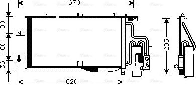 Ava Quality Cooling OLA5310D - Конденсатор кондиционера autosila-amz.com