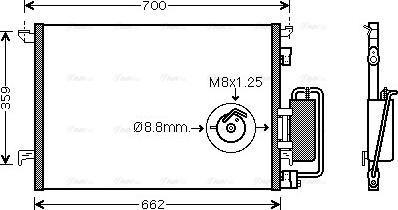 Ava Quality Cooling OLA5333D - Конденсатор кондиционера autosila-amz.com