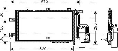 Ava Quality Cooling OLA5370D - Конденсатор кондиционера autosila-amz.com