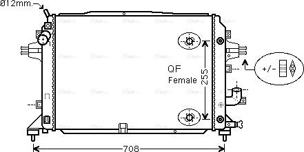 Ava Quality Cooling OLA2460 - Радиатор, охлаждение двигателя autosila-amz.com