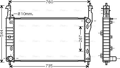 Ava Quality Cooling OLA2432 - Радиатор, охлаждение двигателя autosila-amz.com