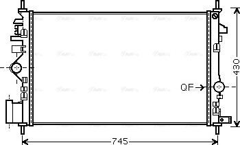 Ava Quality Cooling OLA2474 - Радиатор, охлаждение двигателя autosila-amz.com