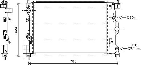 Ava Quality Cooling OLA2666 - Радиатор, охлаждение двигателя autosila-amz.com