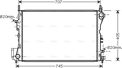 Ava Quality Cooling OLA2395 - Радиатор, охлаждение двигателя autosila-amz.com