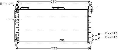 Ava Quality Cooling OLA2200 - Радиатор охлаждения Opel Combo, Corsa B, Tigra autosila-amz.com