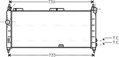 Ava Quality Cooling OLA2203 - Радиатор, охлаждение двигателя autosila-amz.com