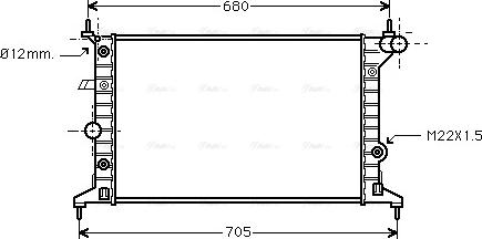 Ava Quality Cooling OLA2219 - Радиатор, охлаждение двигателя autosila-amz.com