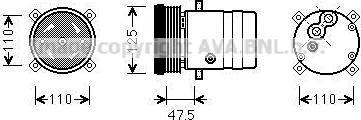 Ava Quality Cooling OLAK493 - Компрессор кондиционера autosila-amz.com