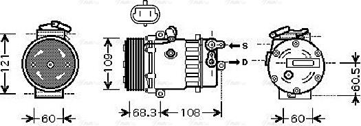 Ava Quality Cooling OL K466 - Компрессор кондиционера autosila-amz.com