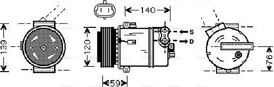 Ava Quality Cooling OL K409 - Компрессор кондиционера autosila-amz.com