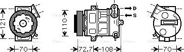 Ava Quality Cooling OLAK419 - Компрессор кондиционера autosila-amz.com