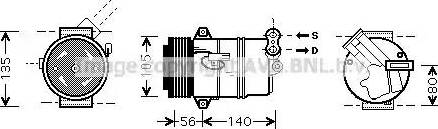 Ava Quality Cooling OL K428 - Компрессор кондиционера autosila-amz.com