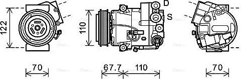 Ava Quality Cooling OLAK608 - Компрессор кондиционера autosila-amz.com