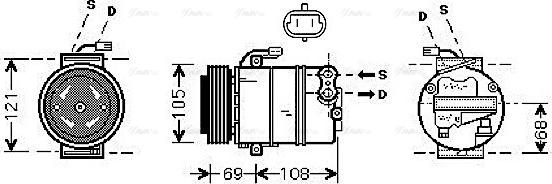 Ava Quality Cooling OLAK358 - Компрессор кондиционера autosila-amz.com