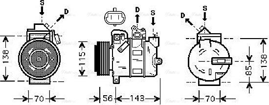 Ava Quality Cooling OLAK357 - Компрессор кондиционера autosila-amz.com